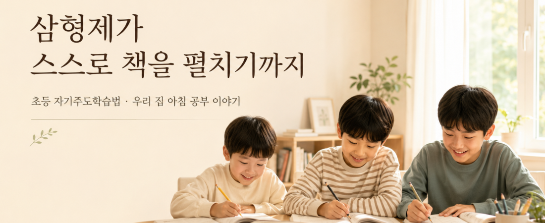 초등 아침 공부 습관|삼형제가 스스로 공부하기까지