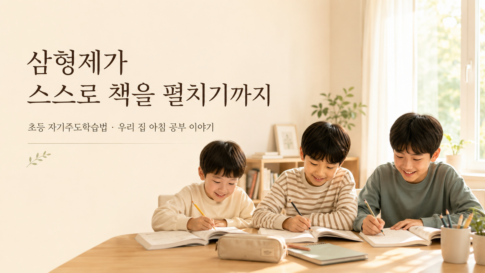 초등 아침 공부 습관｜삼형제가 스스로 공부하기까지